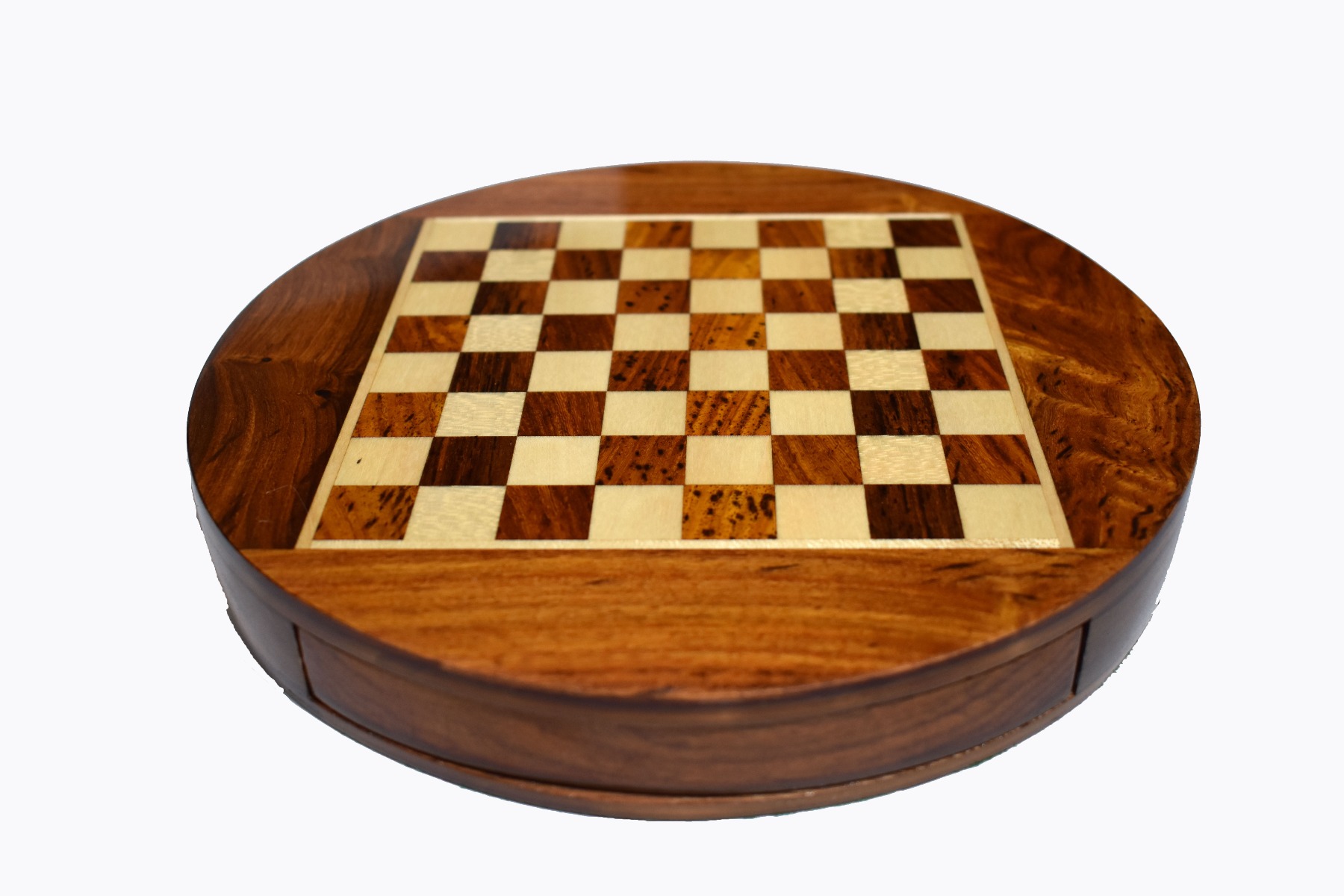 Travel Magnetic Chess set <br> Maple & Sheesham <br> 12" Round-5957 Travel Magnetic Chess set Maple & Sheesham 12" Round-5957