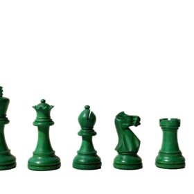 Grandmaster Series Chess Pieces Boxwood & Green Gilded Boxwood 3.75" King-6469