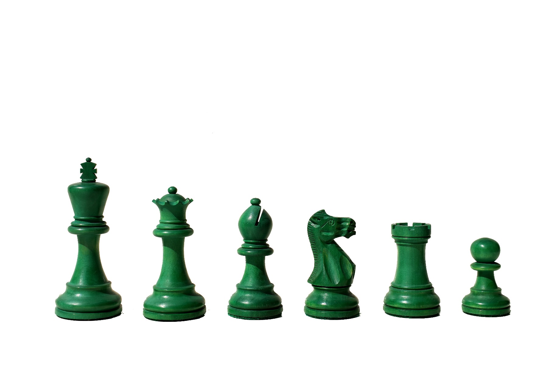 Grandmaster Series Chess Pieces Boxwood & Green Gilded Boxwood 3.75" King-6469