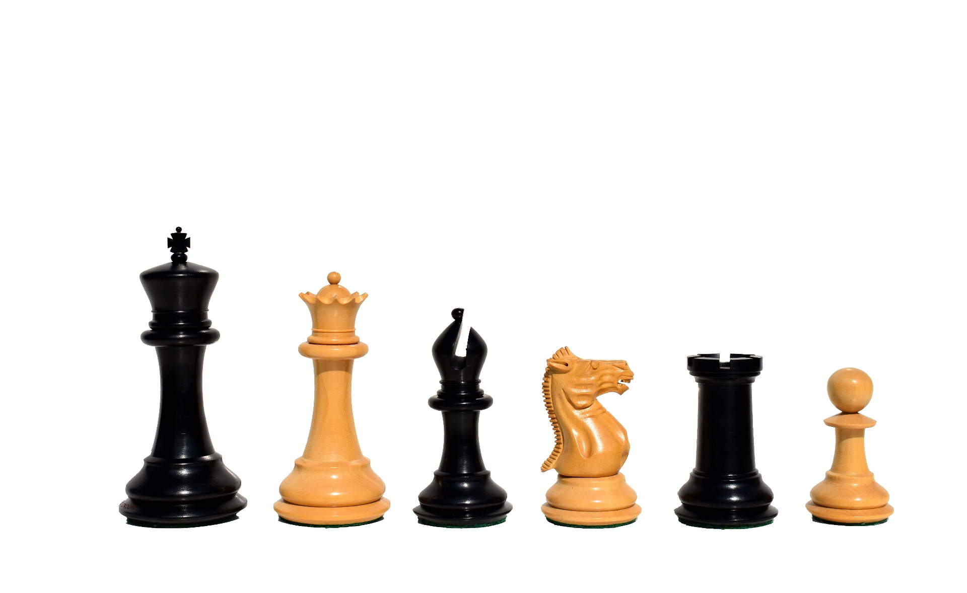 1849 Jaques exclusive Series staunton chess pieces Boxwood & Ebony 4.4" King-6338