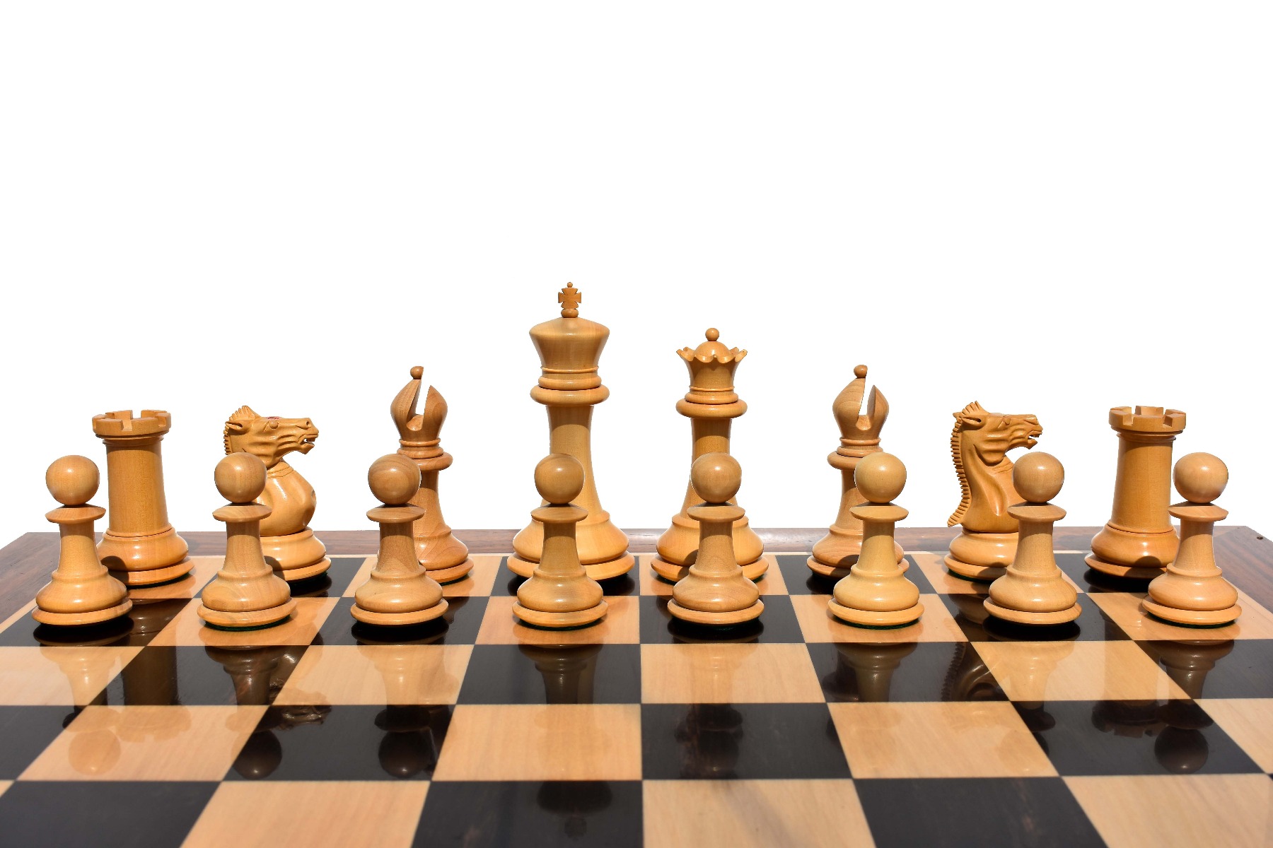 1849 Jaques exclusive Series staunton chess pieces Boxwood & Ebony 4.4" King-6342