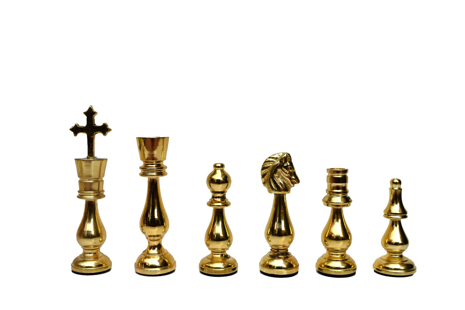 King of Castle Series luxury solid brass chess pieces Natural Brass & Cooper coated brass 4.25" King-6362