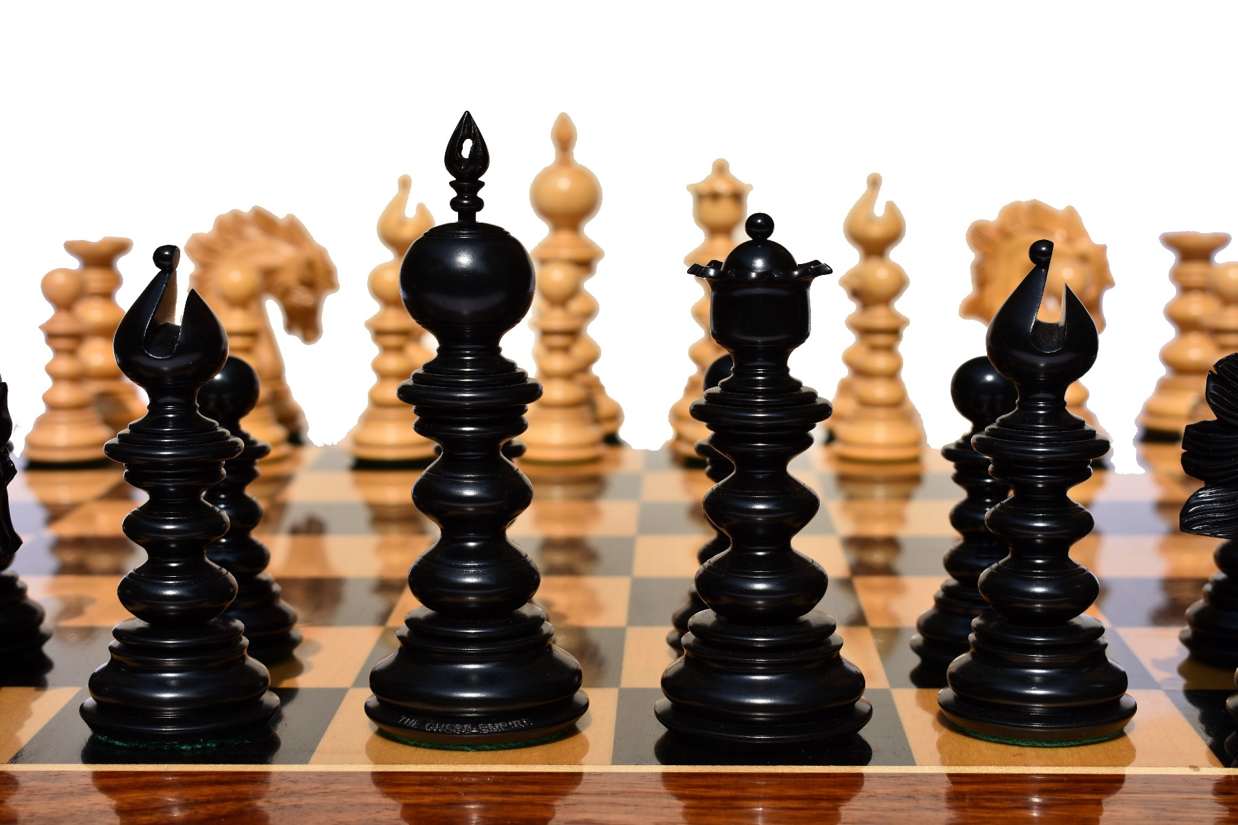 Designer Savano Series Chess pieces <br> Boxwood & Ebony Matte Finish <br> 4.4" King-6428 Designer Savano Series Chess pieces Boxwood & Ebony Matte Finish 4.4" King-6428