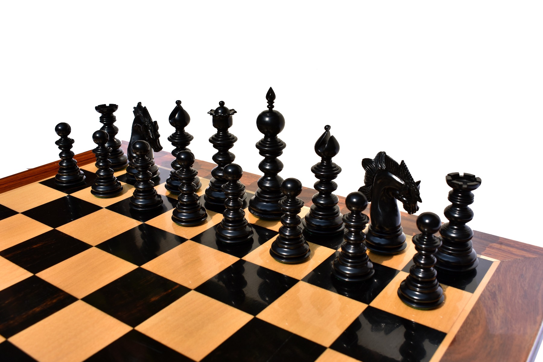 Designer Savano Series Chess pieces <br> Boxwood & Ebony Matte Finish <br> 4.4" King-6425 Designer Savano Series Chess pieces Boxwood & Ebony Matte Finish 4.4" King-6425