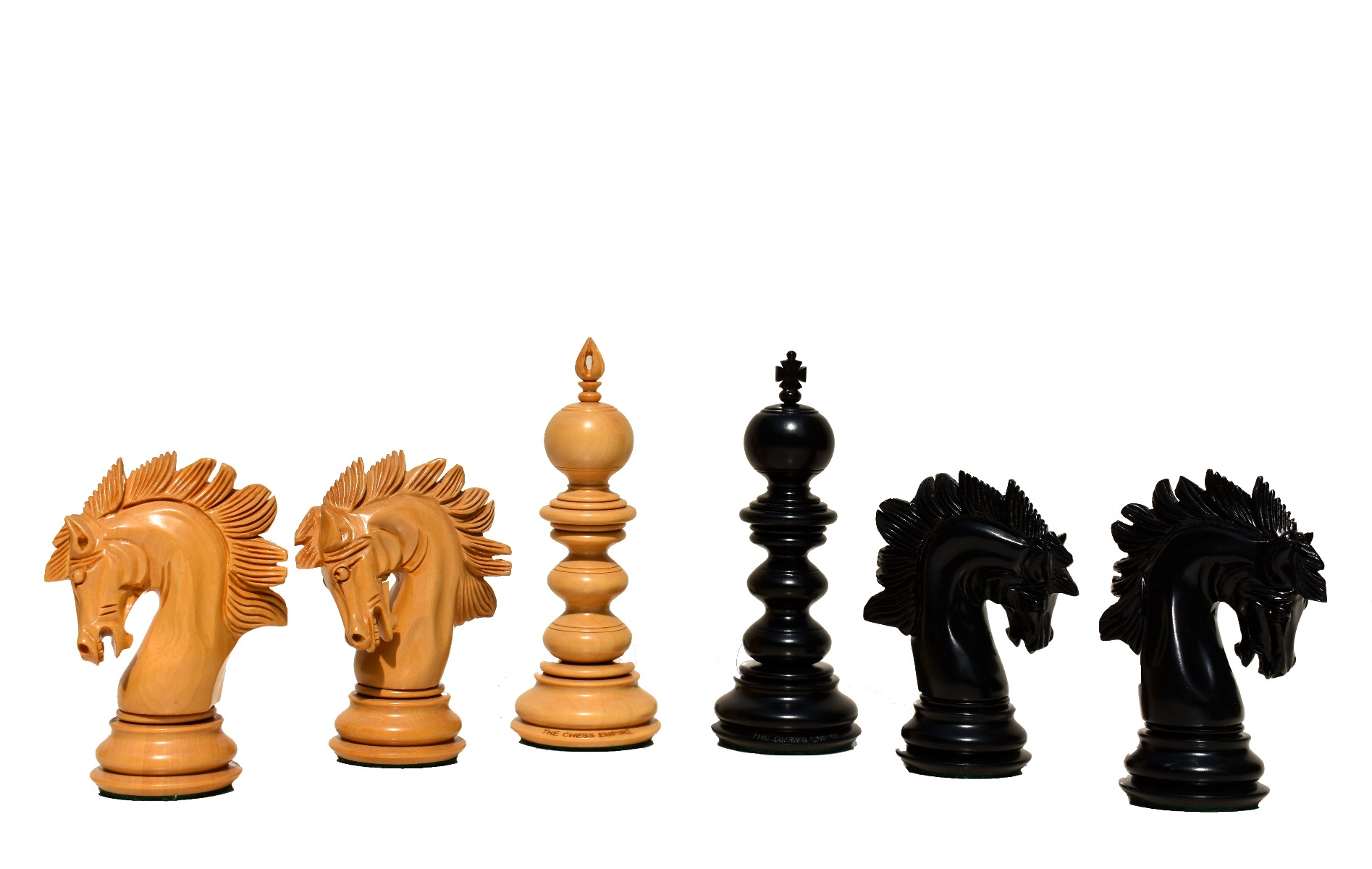 Designer Savano Series Chess pieces <br> Boxwood & Ebony Matte Finish <br> 4.4" King-6421 Designer Savano Series Chess pieces Boxwood & Ebony Matte Finish 4.4" King-6421