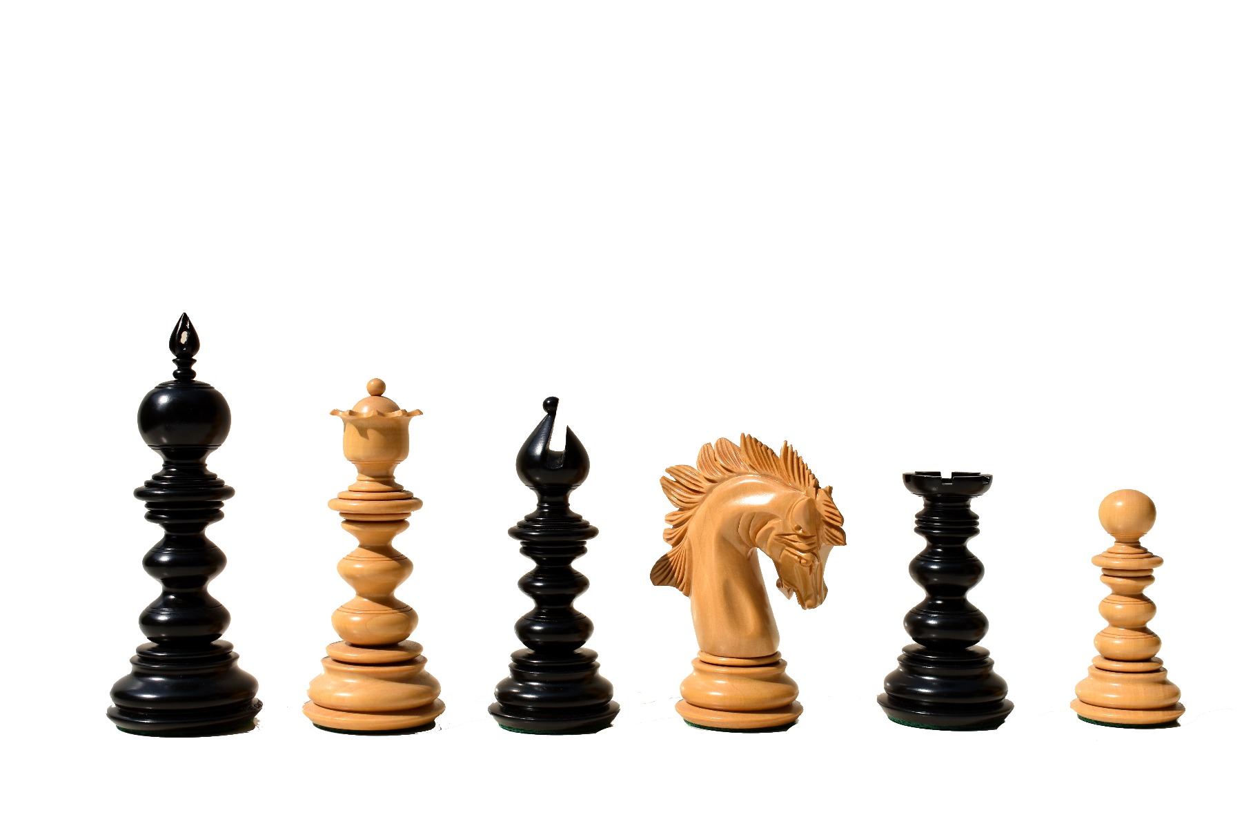 Designer Savano Series Chess pieces <br> Boxwood & Ebony Matte Finish <br> 4.4" King-6418 Designer Savano Series Chess pieces Boxwood & Ebony Matte Finish 4.4" King-6418