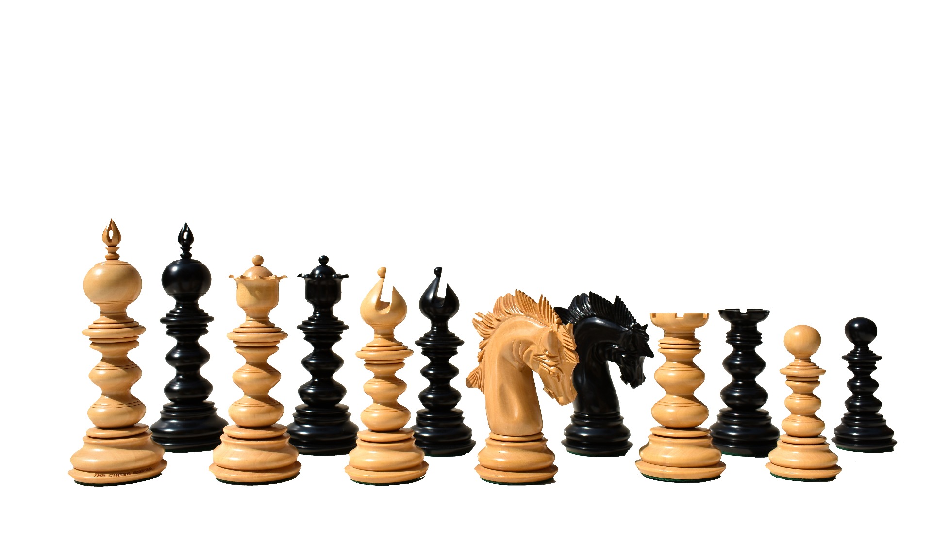 Designer Savano Series Chess pieces <br> Boxwood & Ebony Matte Finish <br> 4.4" King-6417 Designer Savano Series Chess pieces Boxwood & Ebony Matte Finish 4.4" King-6417