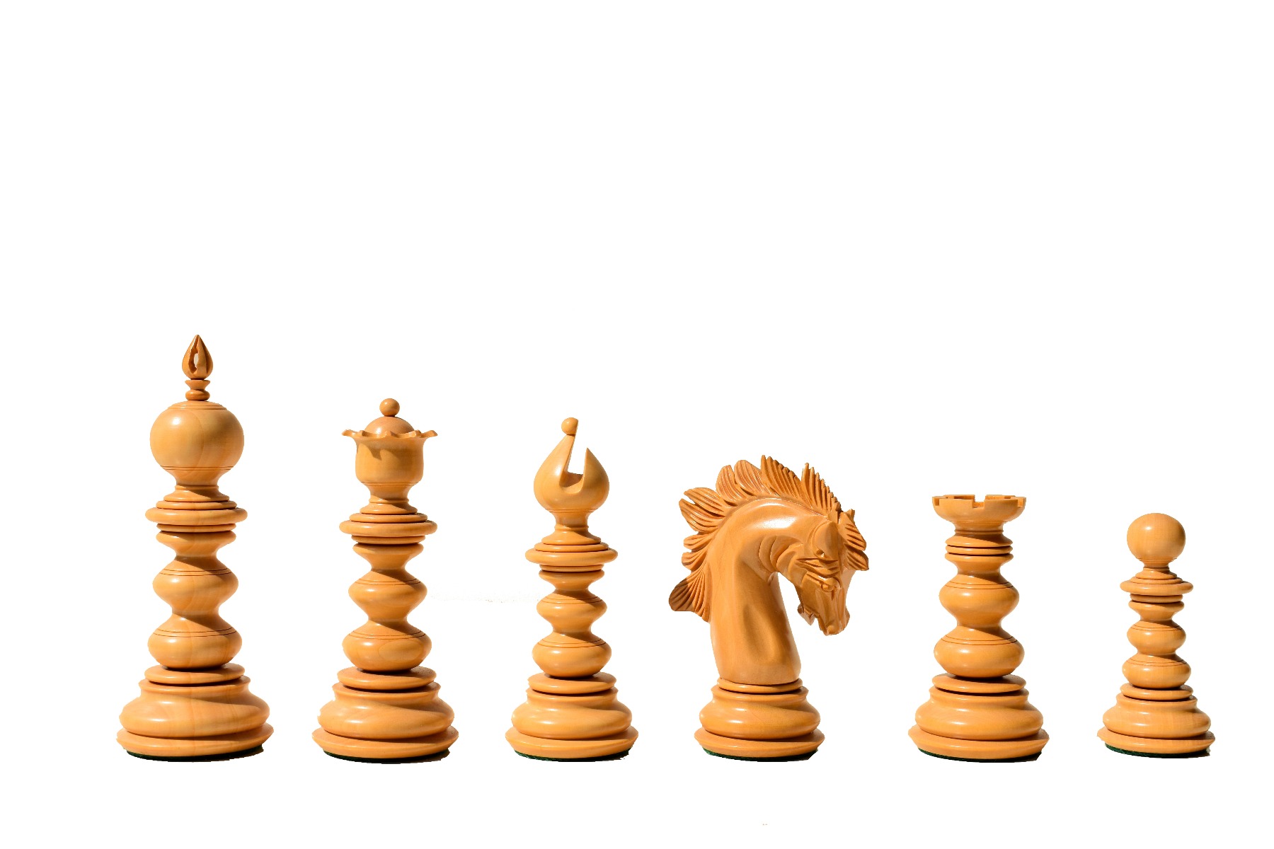 Designer Savano Series Chess Pieces <br> Boxwood & Padauk Matte Finish <br> 4.4" King-6497 Designer Savano Series Chess Pieces Boxwood & Padauk Matte Finish 4.4" King-6497