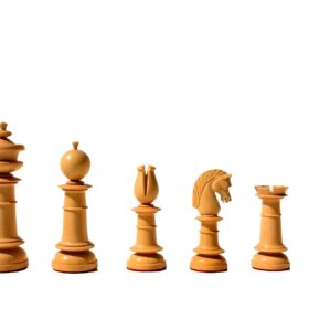 1830 Northern Upright Series Reproduction Chess Pieces Boxwood & Ebony 4.5" King-6486