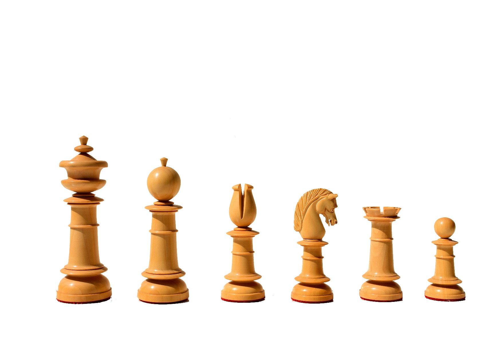 1830 Northern Upright Series Reproduction Chess Pieces Boxwood & Ebony 4.5" King-6486