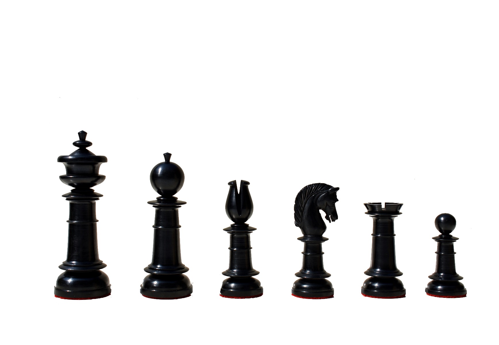 1830 Northern Upright Series Reproduction Chess Pieces Boxwood & Ebony 4.5" King-6487