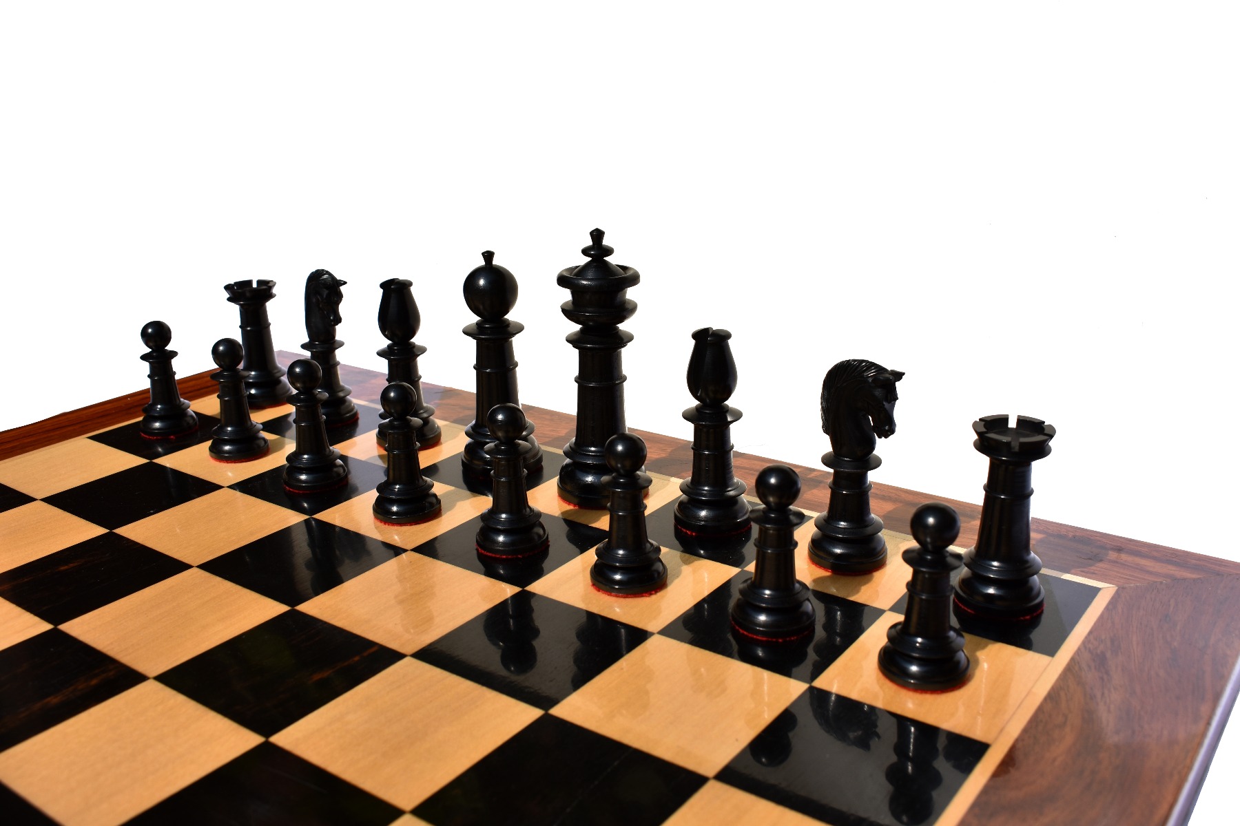 1830 Northern Upright Series Reproduction Chess Pieces Boxwood & Ebony 4.5" King-6491