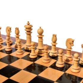 1830 Northern Upright Series Reproduction Chess Pieces Boxwood & Ebony 4.5" King-6489