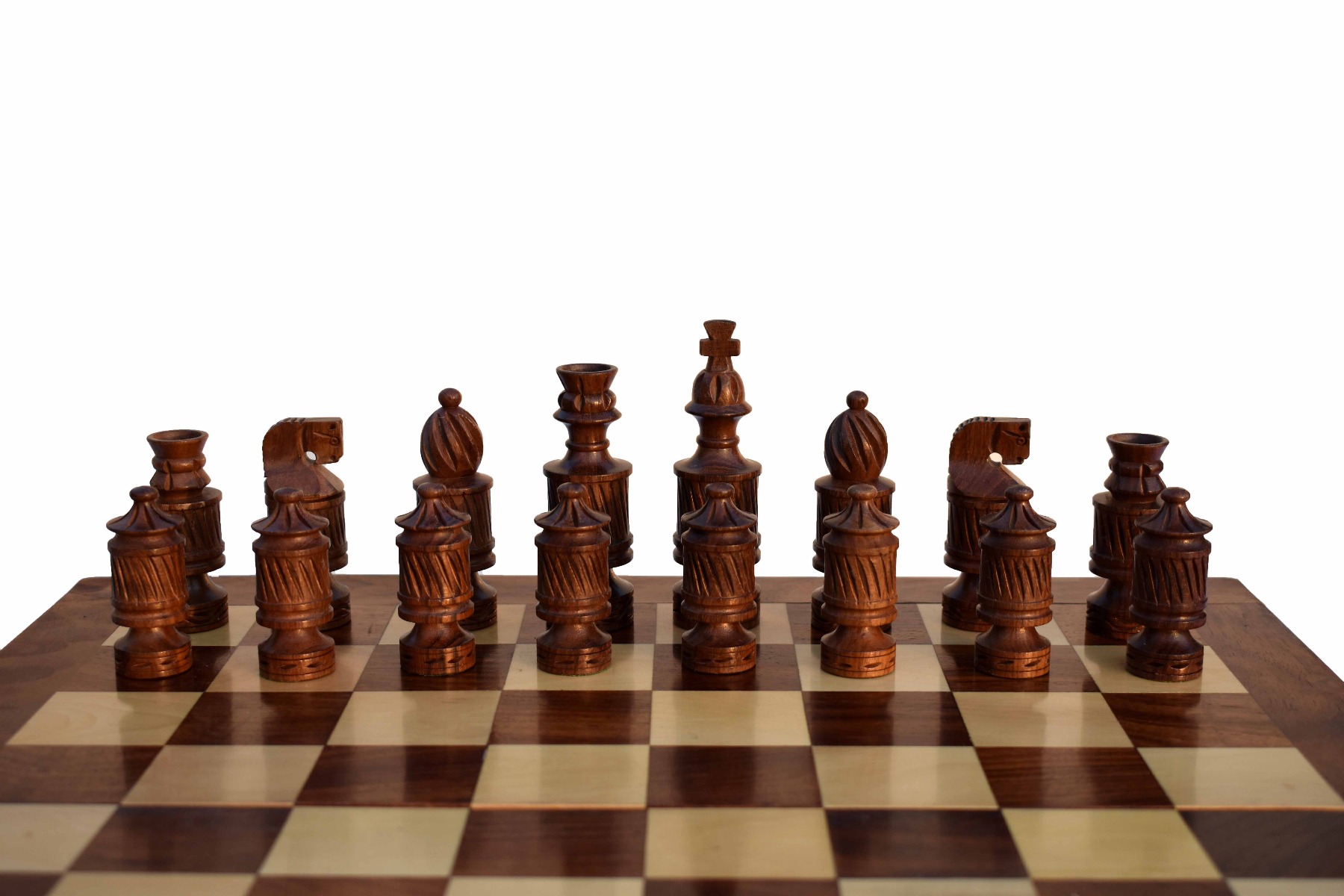 The Candel Series chess set Boxwood & Sheesham 3.75" King with 16" Chess Board-6649