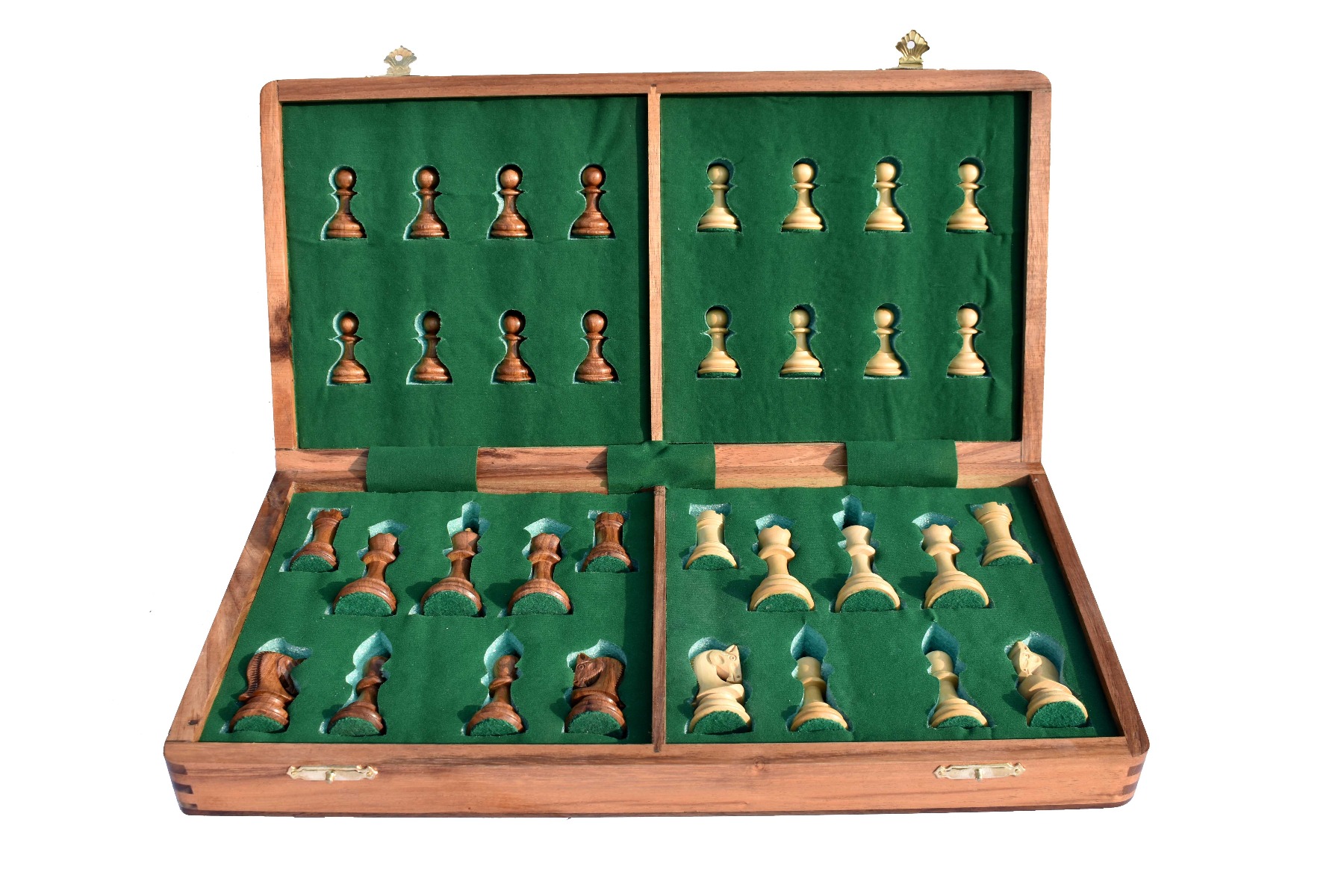 Yugoslavia Series Chess set Boxwood & Sheeshma 3" King with 16" Folding Chessboard-6802