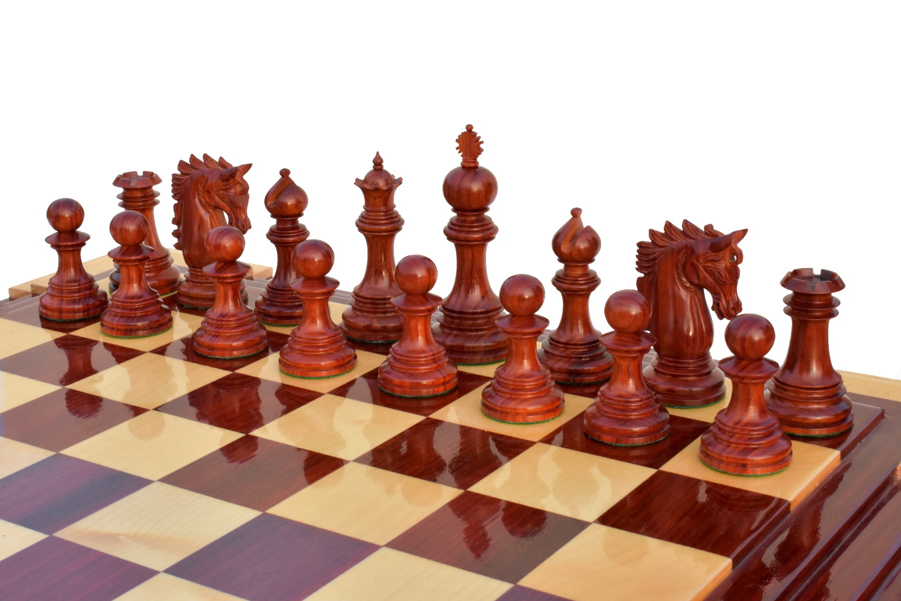 Victoria Castle Series Chess Pieces <br> Boxwood & padauk <br> 4.4" King-7057 Victoria Castle Series Chess Pieces Boxwood & padauk 4.4" King-7057
