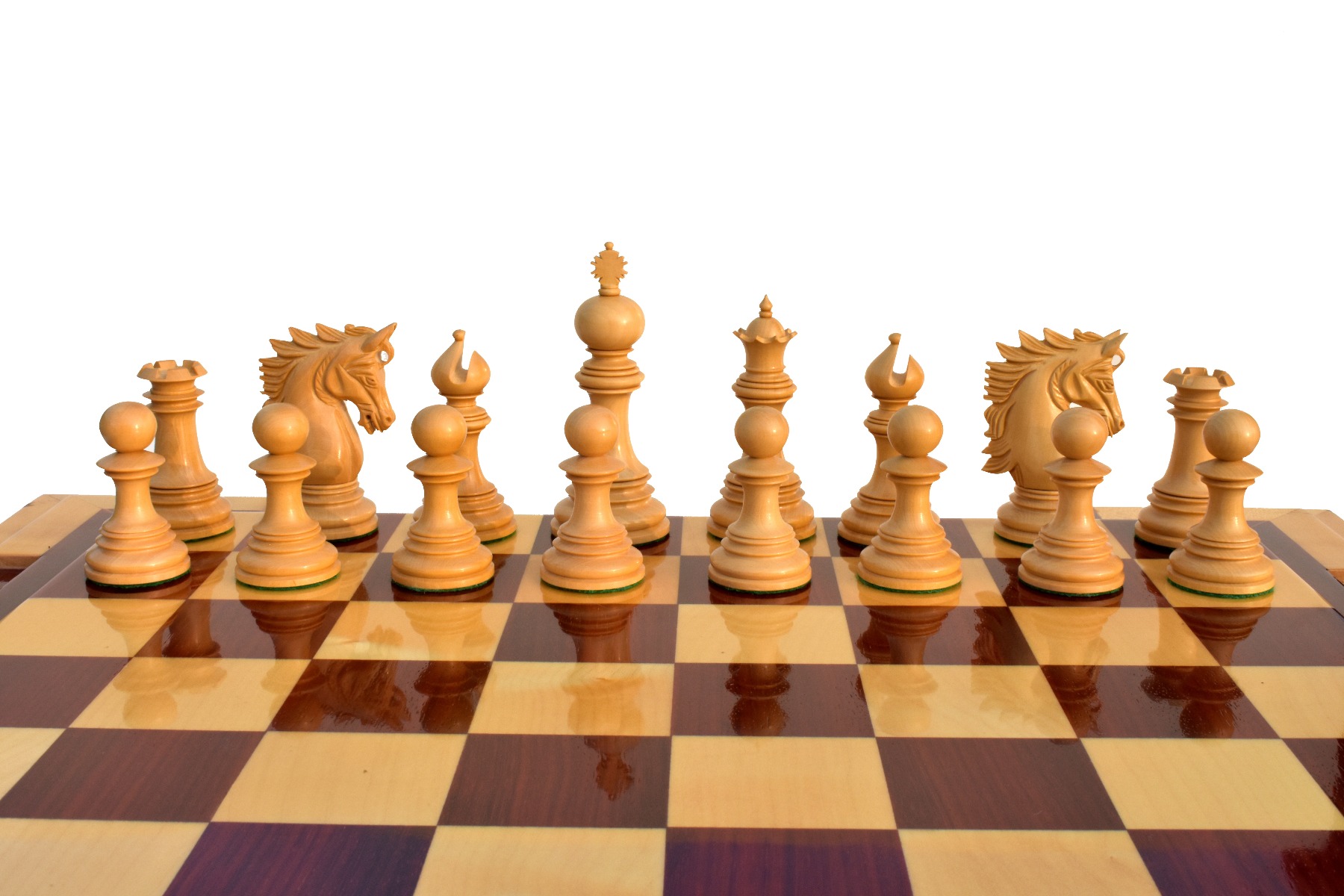 Victoria Castle Series Chess Pieces <br> Boxwood & padauk <br> 4.4" King-7054 Victoria Castle Series Chess Pieces Boxwood & padauk 4.4" King-7054