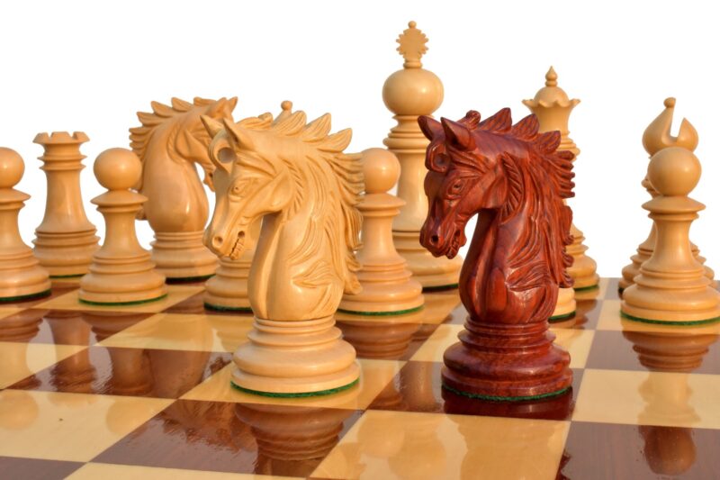 Victoria Castle Series Chess Pieces Boxwood & padauk 4.4" King-0