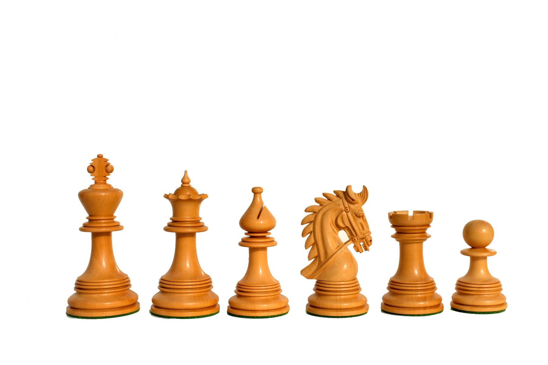 Bridle Staunton Chess Pieces <br> Boxwood & Ebony <br> 4.25" King-7039 Bridle Staunton Chess Pieces Boxwood & Ebony 4.25" King-7039