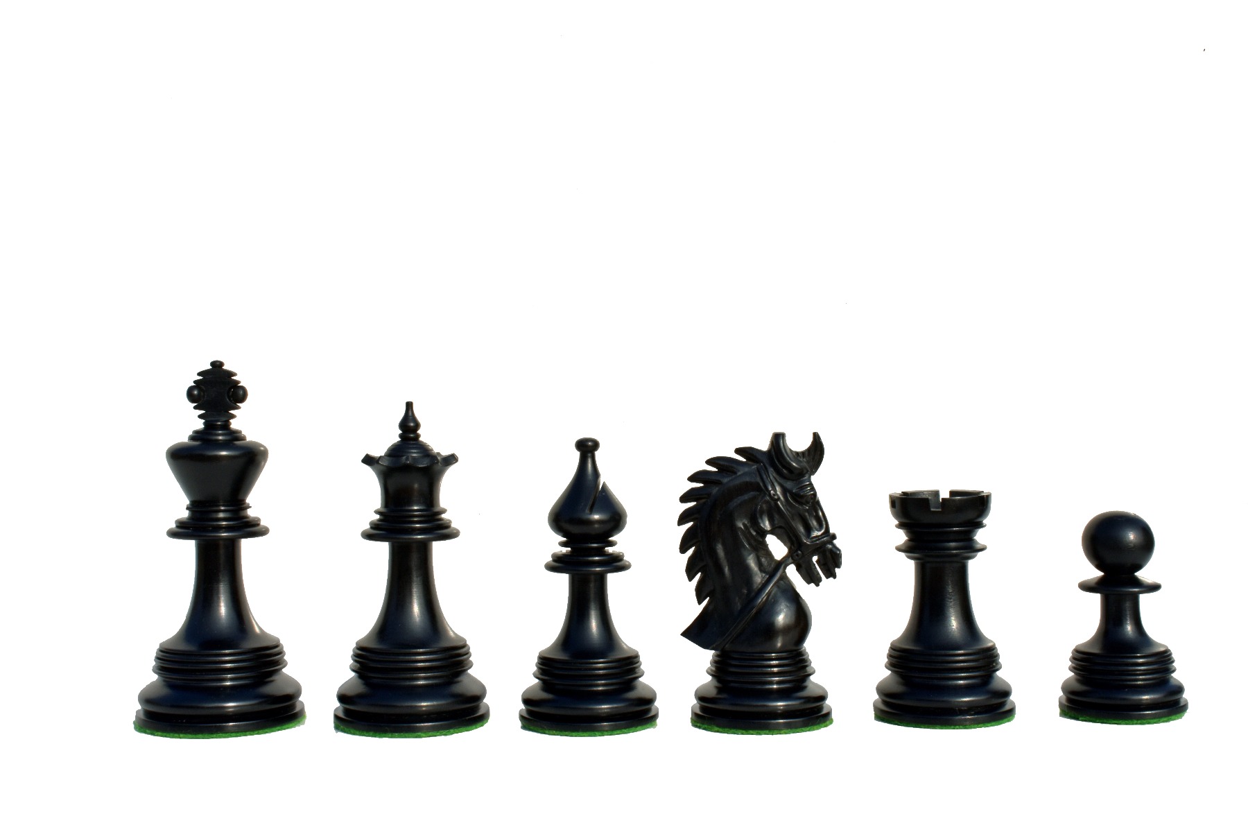Bridle Staunton Chess Pieces <br> Boxwood & Ebony <br> 4.25" King-7040 Bridle Staunton Chess Pieces Boxwood & Ebony 4.25" King-7040