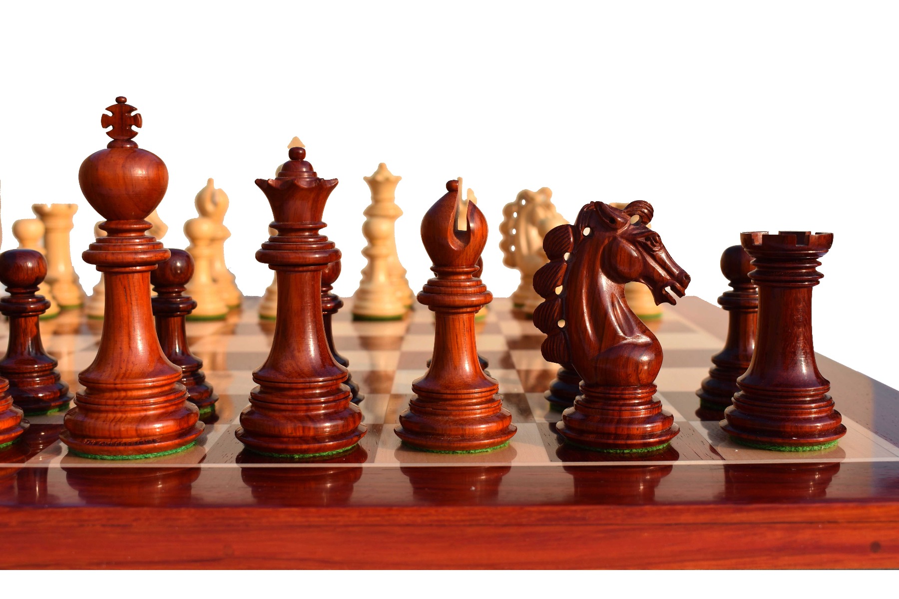 Svadilfari Stallion Series Chess Pieces <br> Boxwood & Padauk <br> 4.4" king-6956 Svadilfari Stallion Series Chess Pieces Boxwood & Padauk 4.4" king-6956