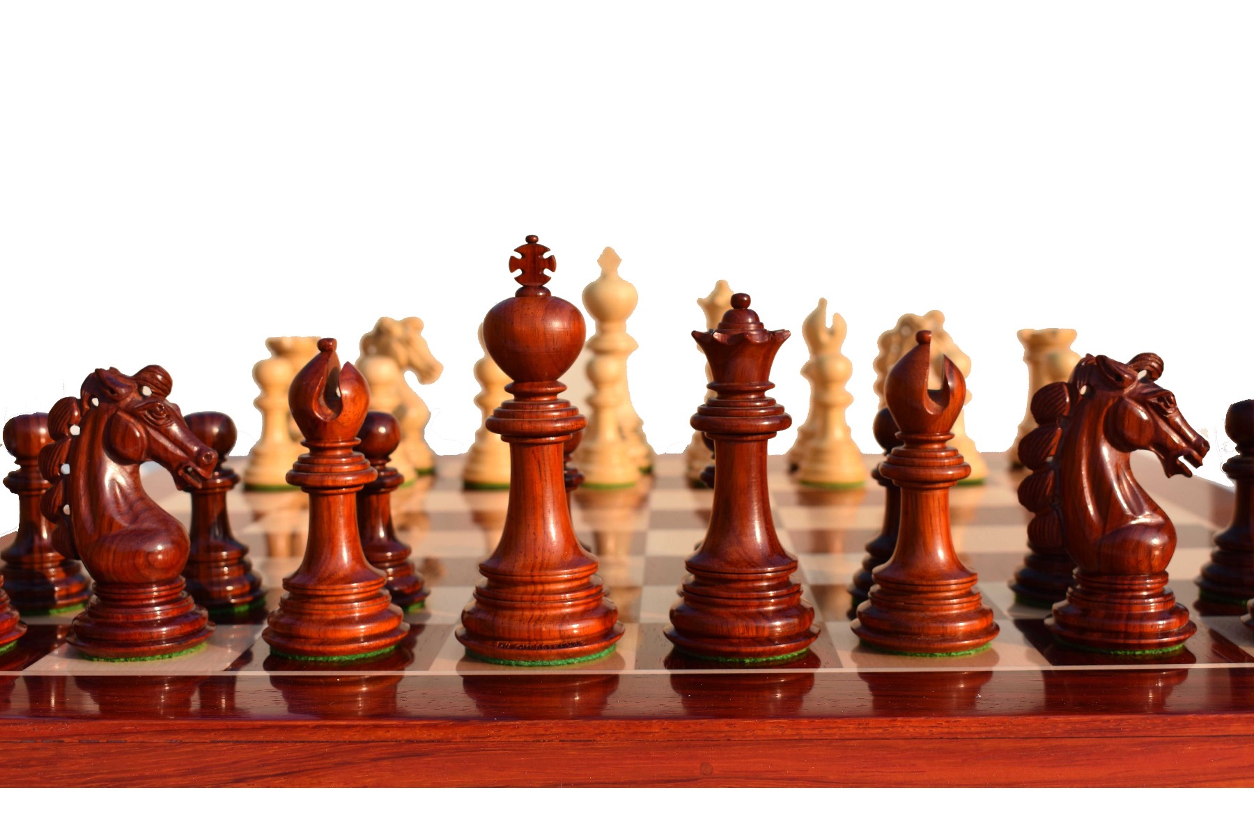 Svadilfari Stallion Series Chess Pieces <br> Boxwood & Padauk <br> 4.4" king-6957 Svadilfari Stallion Series Chess Pieces Boxwood & Padauk 4.4" king-6957