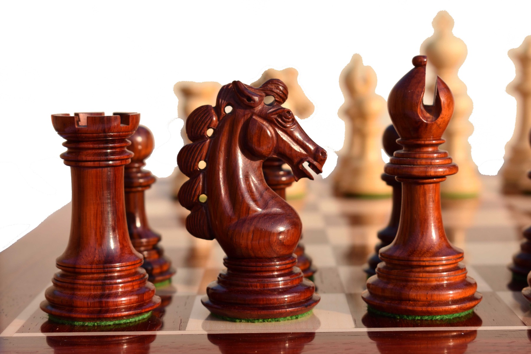 Svadilfari Stallion Series Chess Pieces <br> Boxwood & Padauk <br> 4.4" king-6959 Svadilfari Stallion Series Chess Pieces Boxwood & Padauk 4.4" king-6959