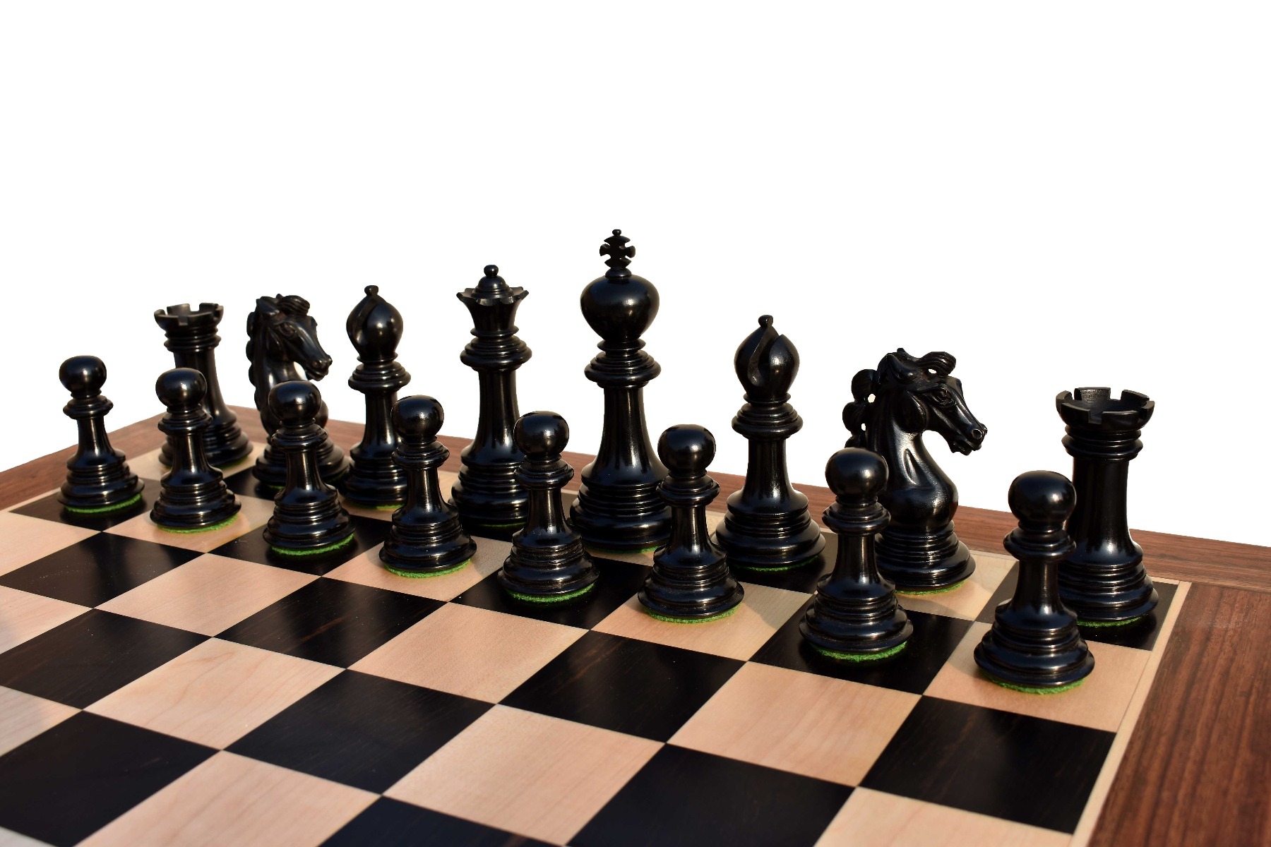 Svadilfari Stallion Series Chess Pieces Boxwood & Ebony 4.4" king-6906