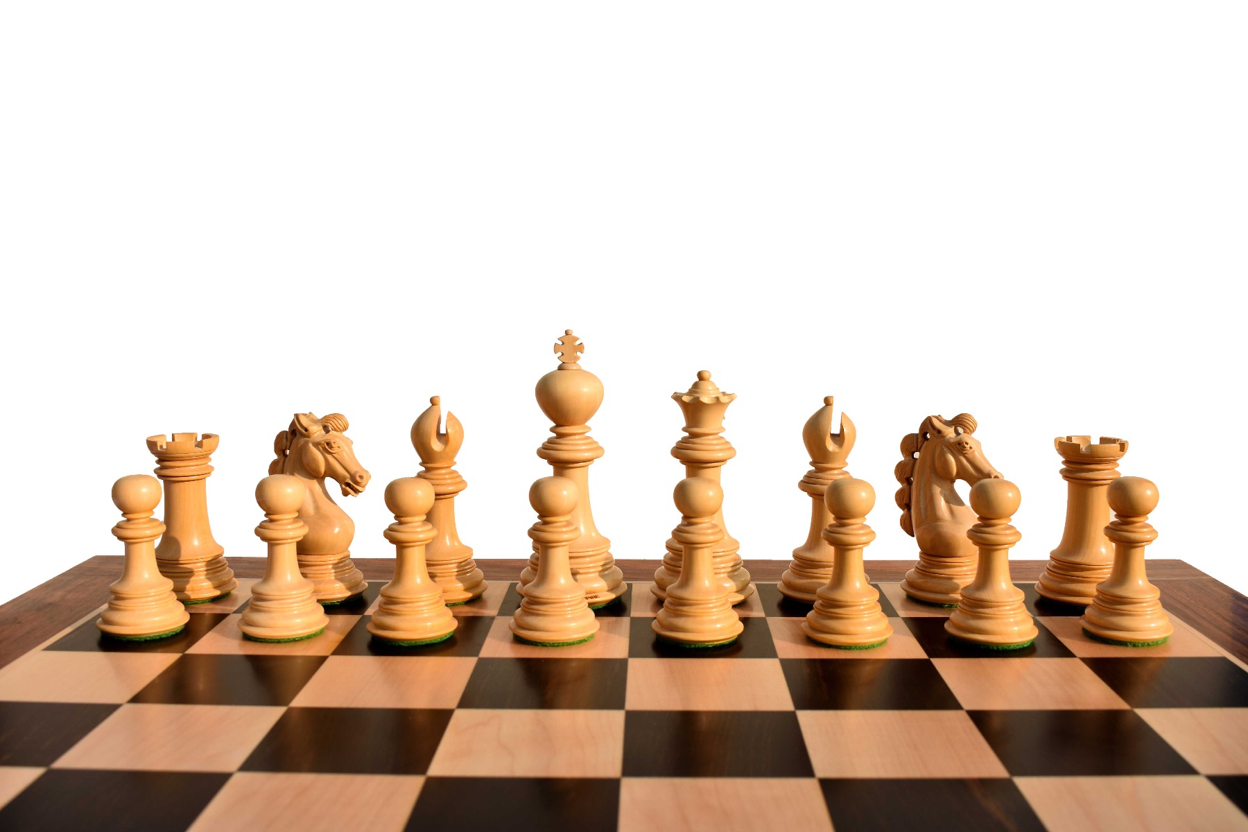 Svadilfari Stallion Series Chess Pieces Boxwood & Ebony 4.4" king-6904