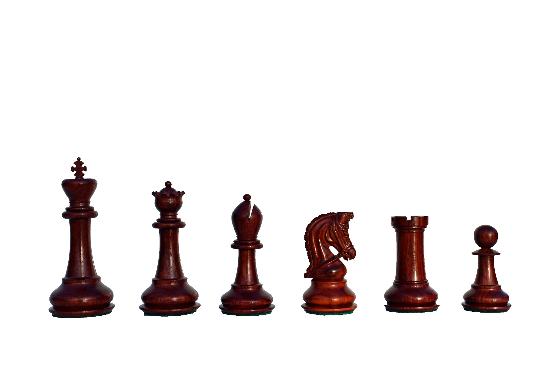 The Sultan Series Chess Set Boxwood & Padauk 4.4" King with 2.25" Chess board-7175