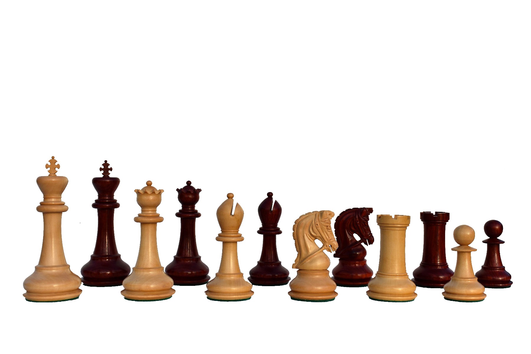 The Sultan Series Chess Pieces <br> Boxwood & Padauk <br> 4.4" King-0 The Sultan Series Chess Pieces Boxwood & Padauk 4.4" King-0