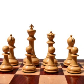 The Sultan Series Chess Pieces Boxwood & Padauk 4.4" King-7159