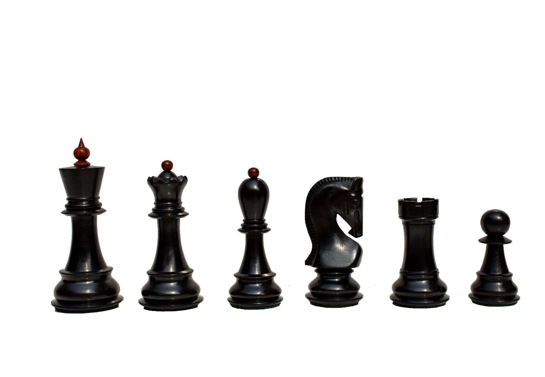 Zagreb 59 Series Chess Pieces <br> Ebony & Padauk <br> 3.9" King -7310 Zagreb 59 Series Chess Pieces Ebony & Padauk 3.9" King -7310