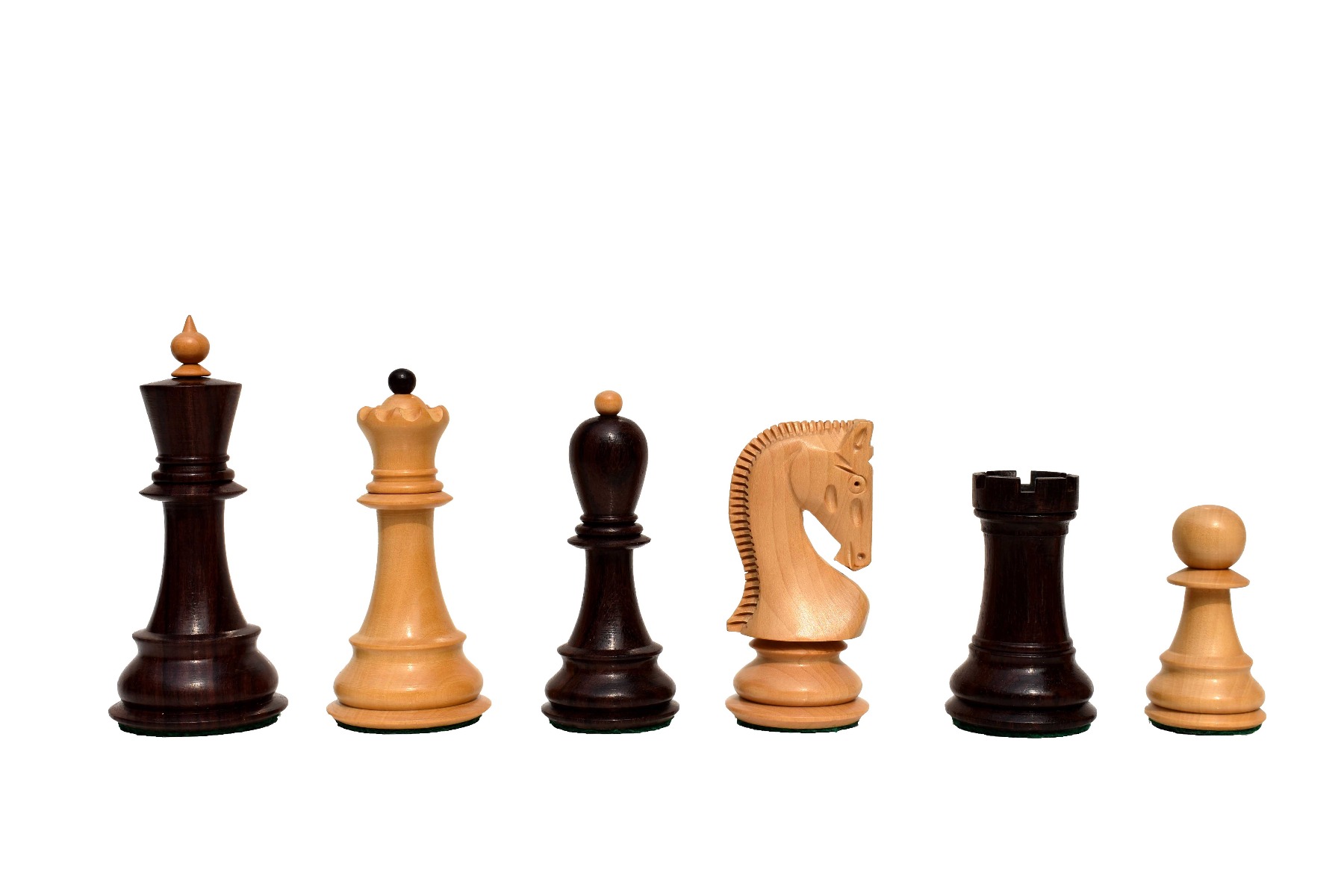 Zagreb 59 Series Chess Pieces <br> Boxwood & Rosewood <br> 3.9" King -0 Zagreb 59 Series Chess Pieces Boxwood & Rosewood 3.9" King -0