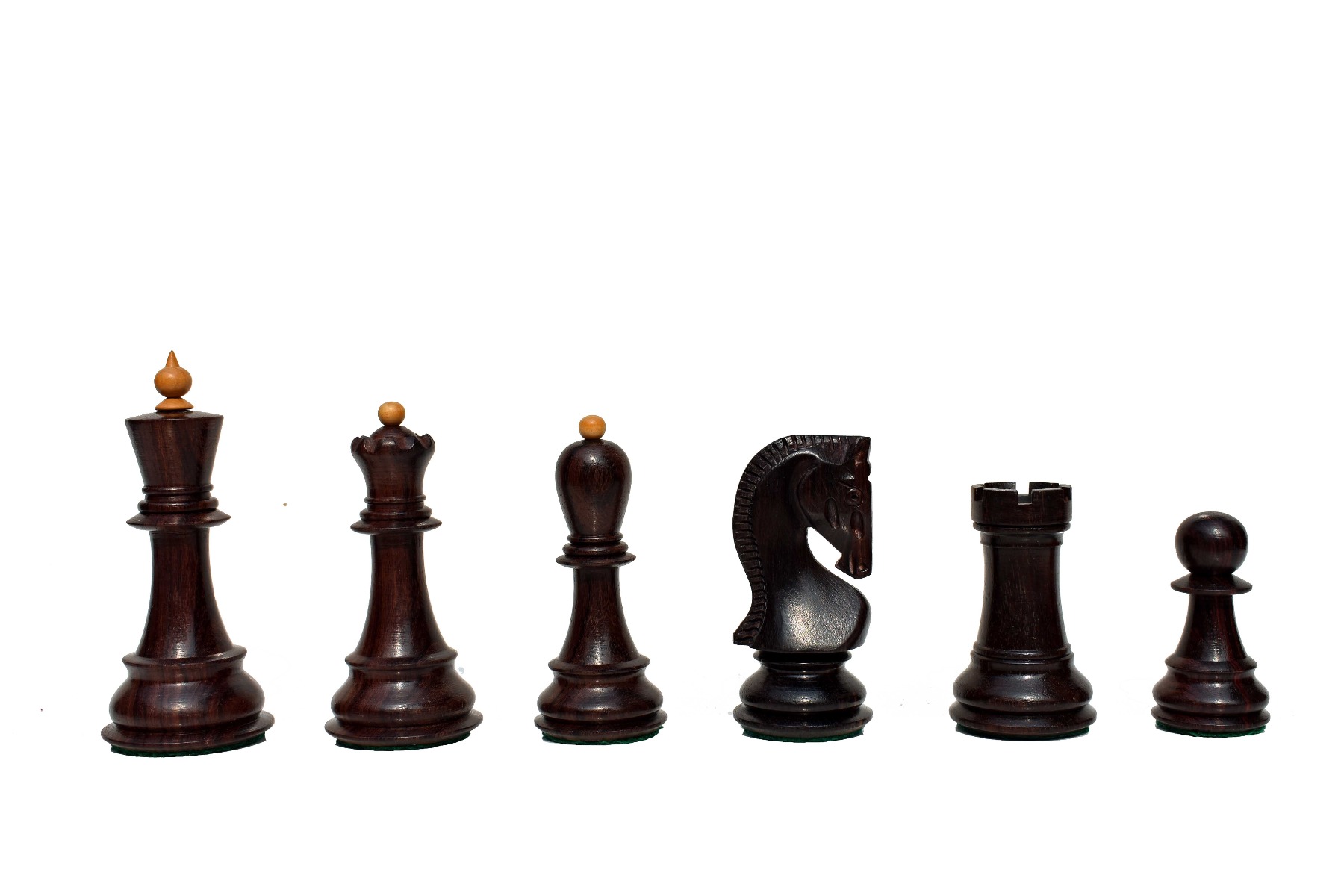 Zagreb 59 Series Chess Pieces <br> Boxwood & Rosewood <br> 3.9" King -7284 Zagreb 59 Series Chess Pieces Boxwood & Rosewood 3.9" King -7284
