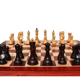 Zagreb 59 Series Chess Pieces Boxwood & Rosewood 3.9" King -7290
