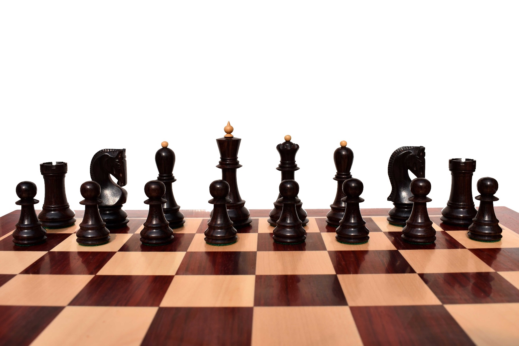 Zagreb 59 Series Chess Pieces <br> Boxwood & Rosewood <br> 3.9" King -7287 Zagreb 59 Series Chess Pieces Boxwood & Rosewood 3.9" King -7287