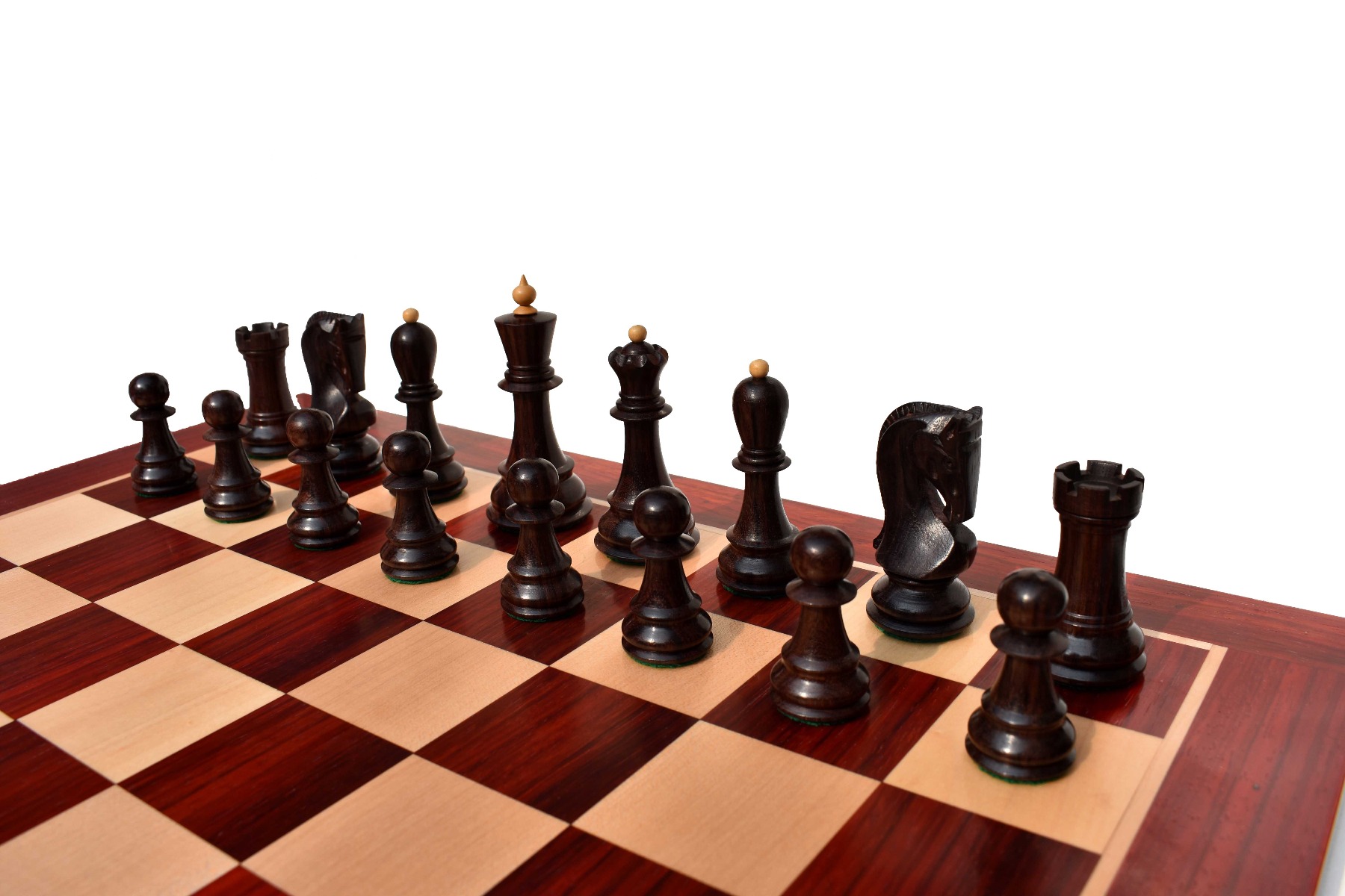 Zagreb 59 Series Chess Pieces <br> Boxwood & Rosewood <br> 3.9" King -7288 Zagreb 59 Series Chess Pieces Boxwood & Rosewood 3.9" King -7288