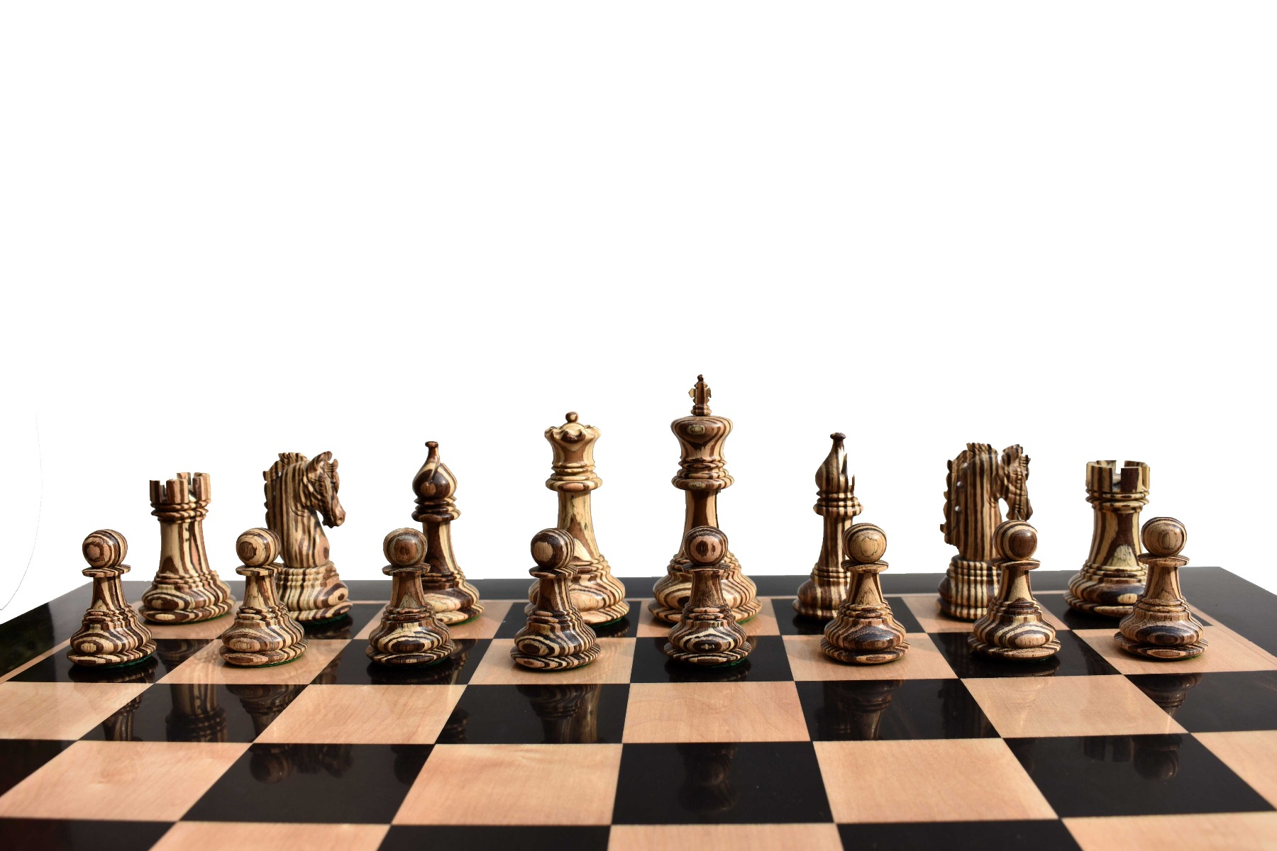 The Hector Series 4" Chess Pieces Boxwood & Compress Woods 4" King-7383