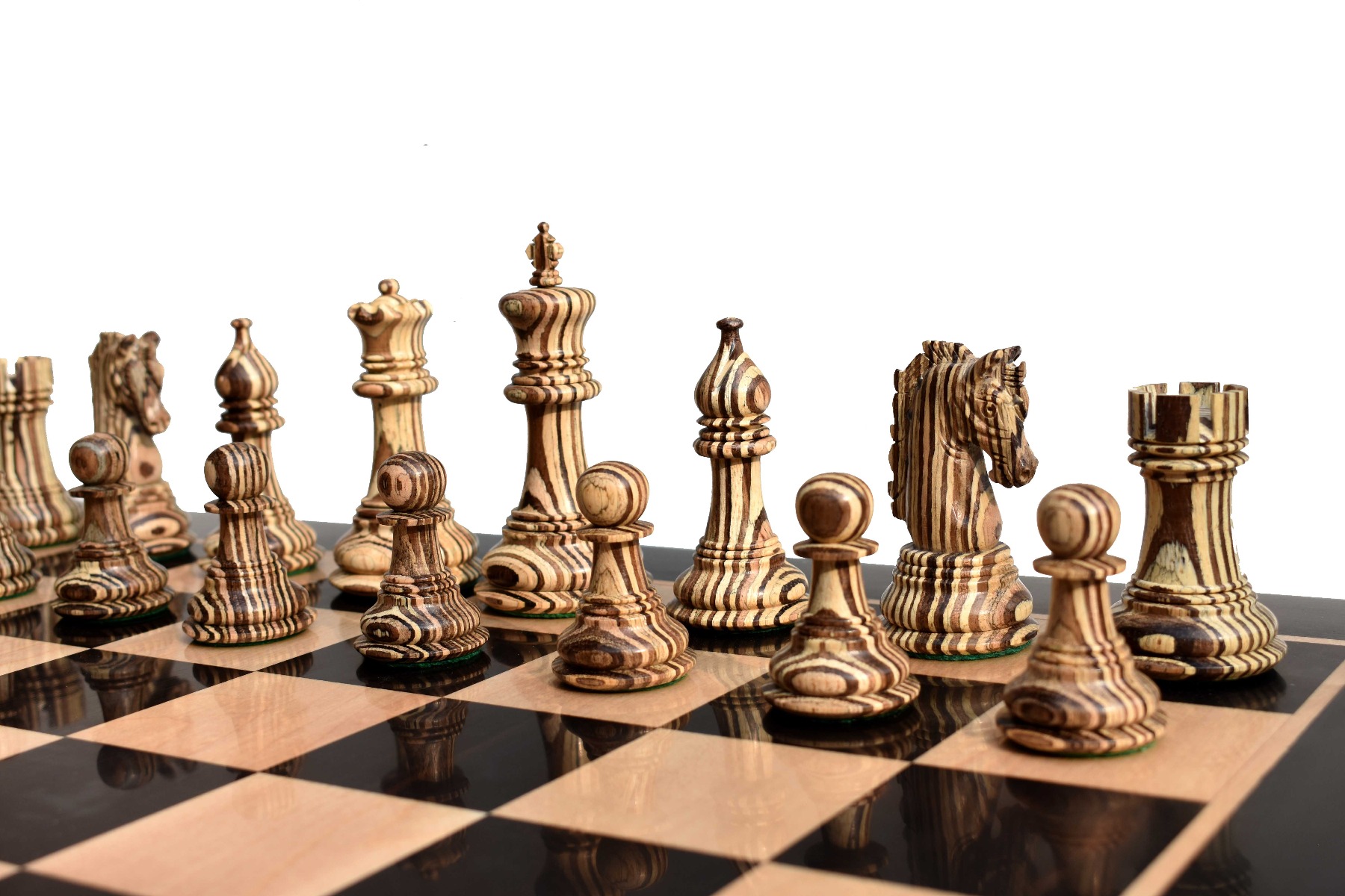 The Hector Series 4" Chess Pieces Boxwood & Compress Woods 4" King-7389