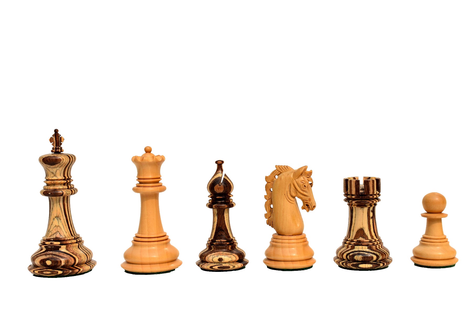 The Hector Series 4" Chess Pieces Boxwood & Compress Woods 4" King-7378
