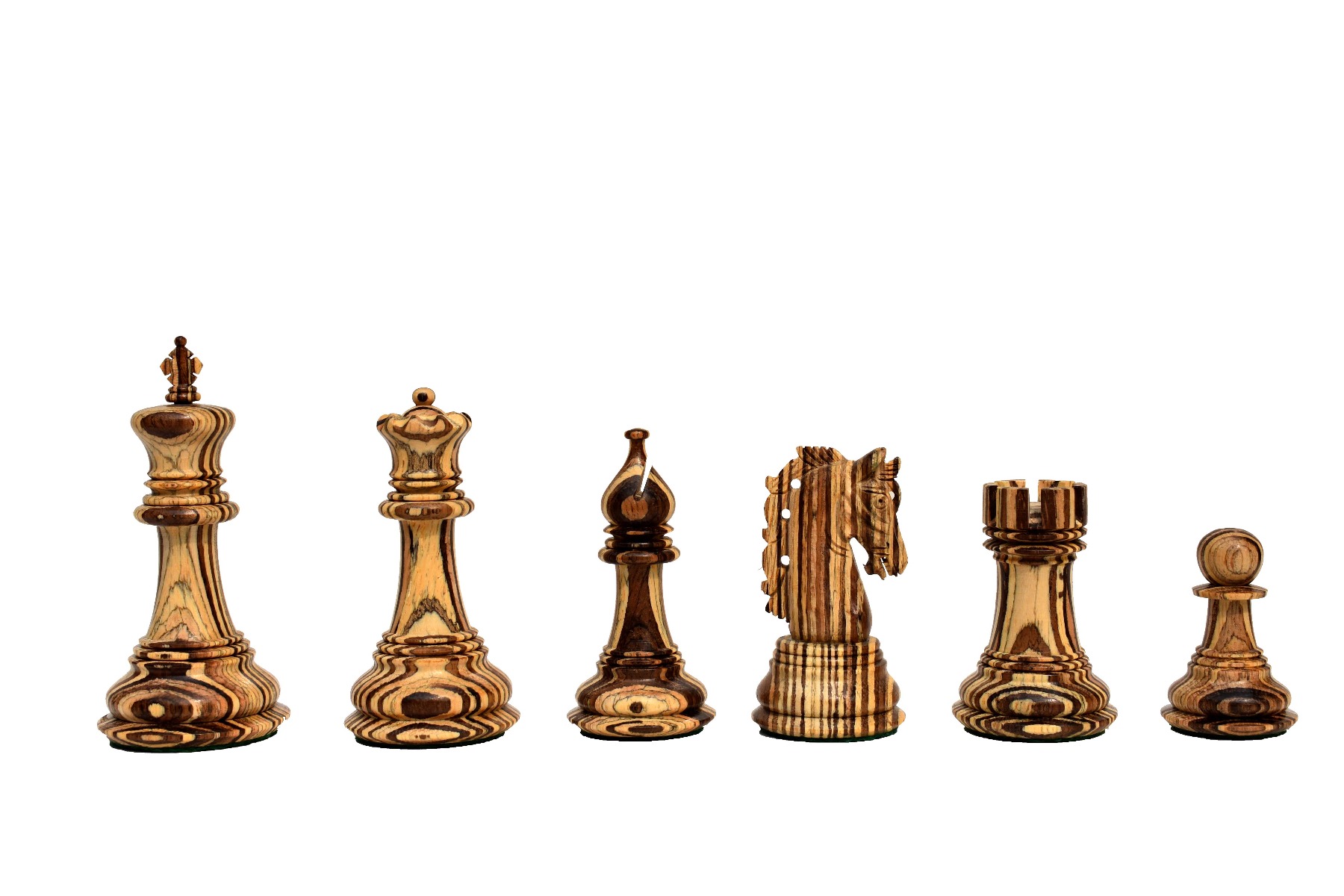 The Hector Series 4" Chess Pieces Boxwood & Compress Woods 4" King-7380