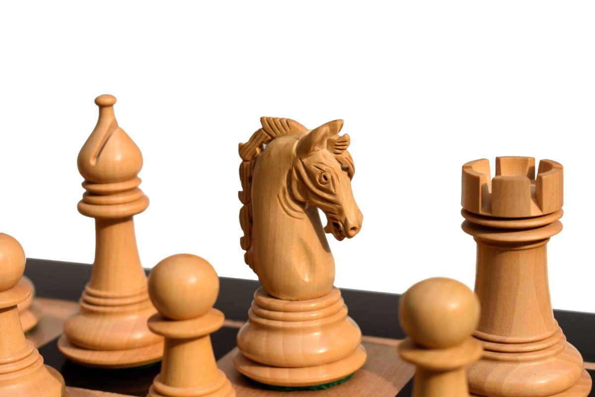 The Hector Series 4" Chess Pieces Boxwood & Compress Woods 4" King-7386