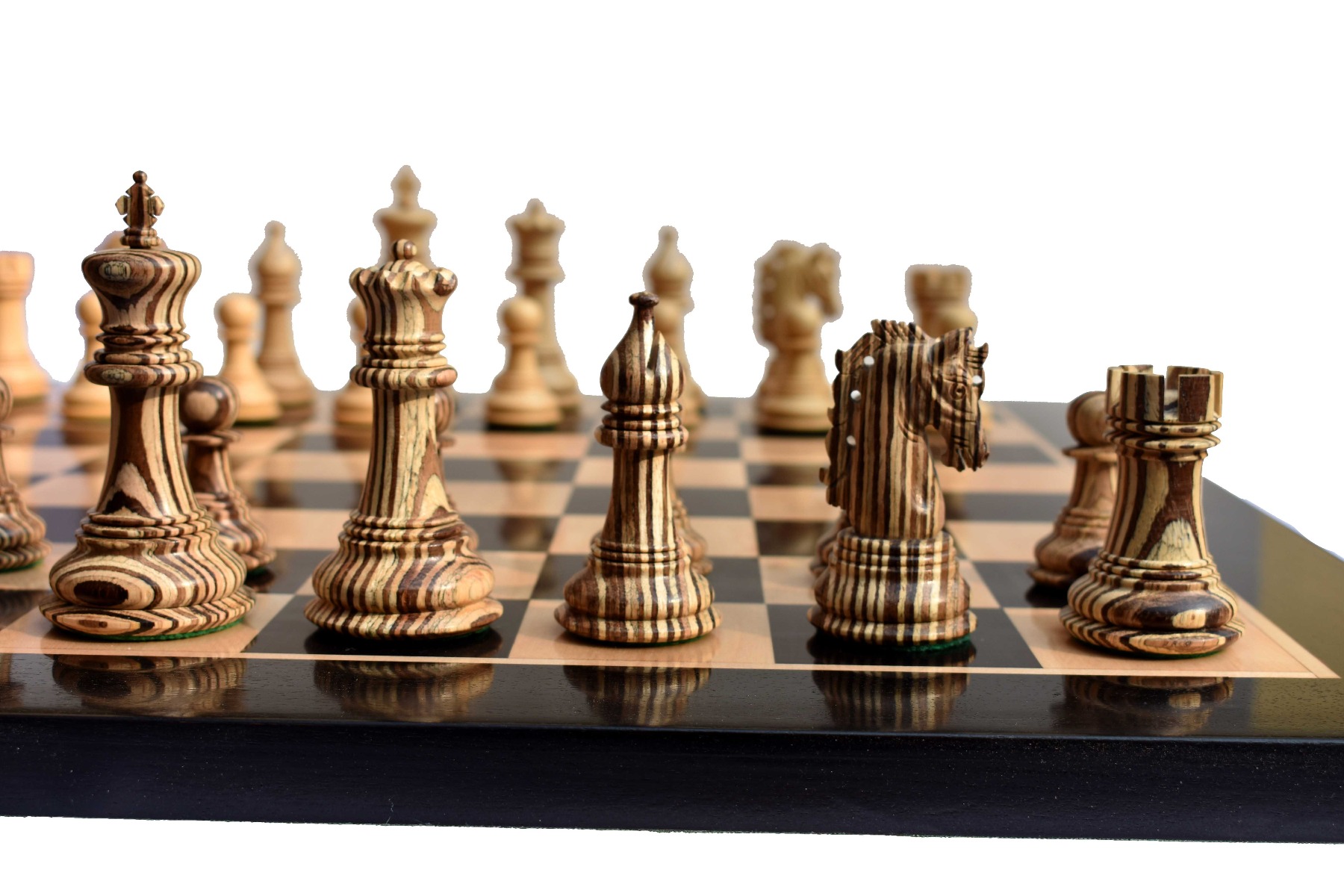 The Hector Series 4" Chess Pieces Boxwood & Compress Woods 4" King-7385