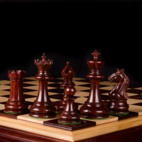 The Kings Crown Series Chess Pieces Boxwood & Padauk 4.25" King -7562