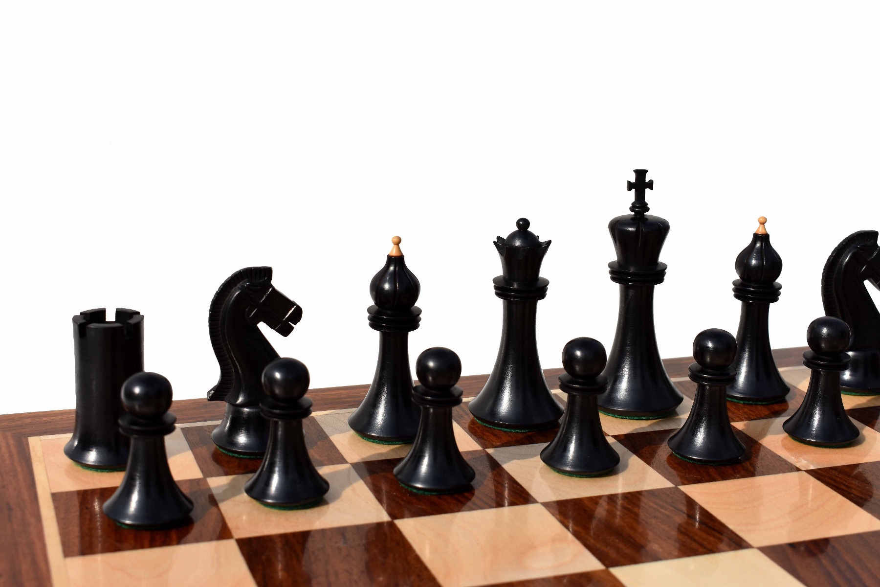 Forever Chessmen Series chess pieces <br> Boxwood & Ebonized <br> 3.5" King-7477 Forever Chessmen Series chess pieces Boxwood & Ebonized 3.5" King-7477