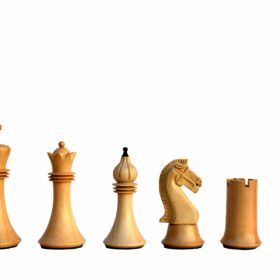 Forever Chessmen Series complete chess set Boxwood & Ebonized 3.5" King with 2" Square chess board-7508