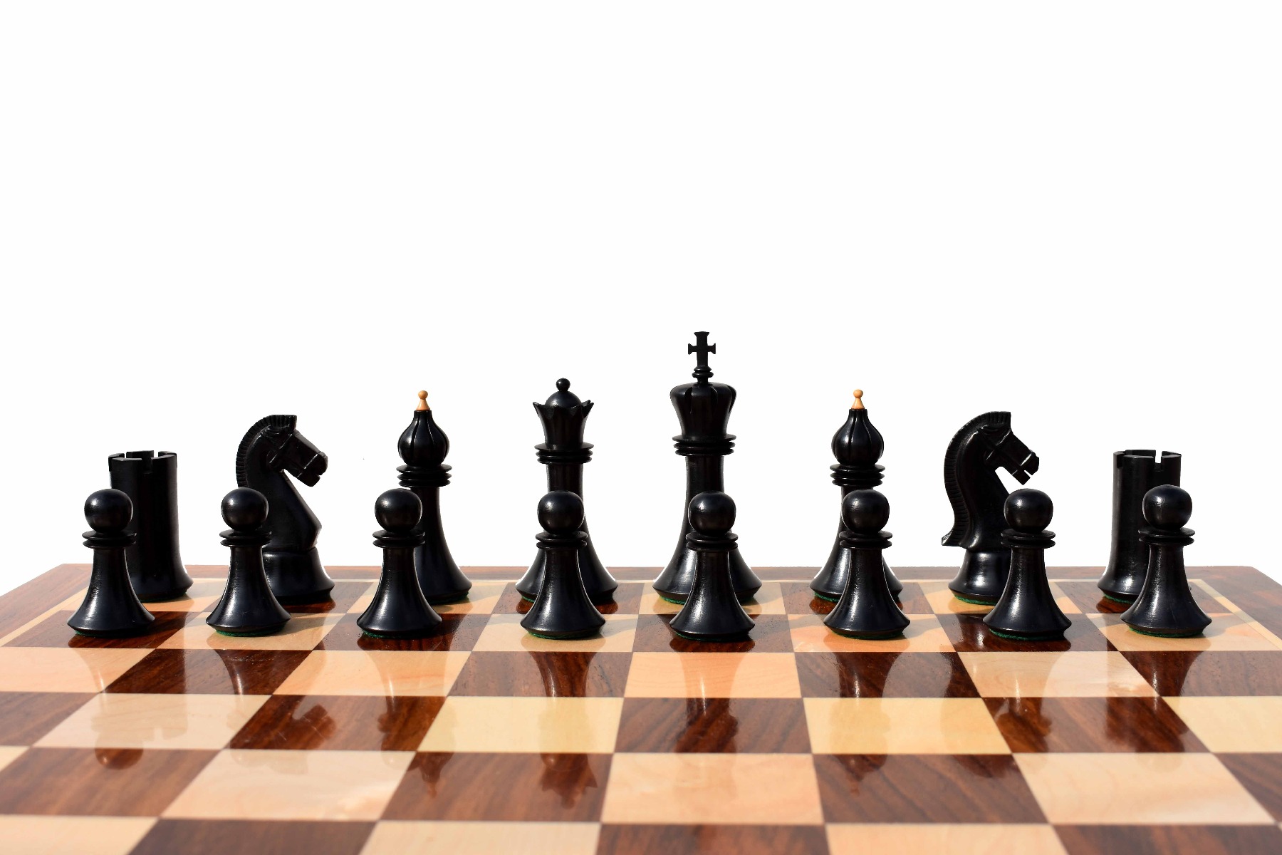 Forever Chessmen Series chess pieces <br> Boxwood & Ebonized <br> 3.5" King-7470 Forever Chessmen Series chess pieces Boxwood & Ebonized 3.5" King-7470