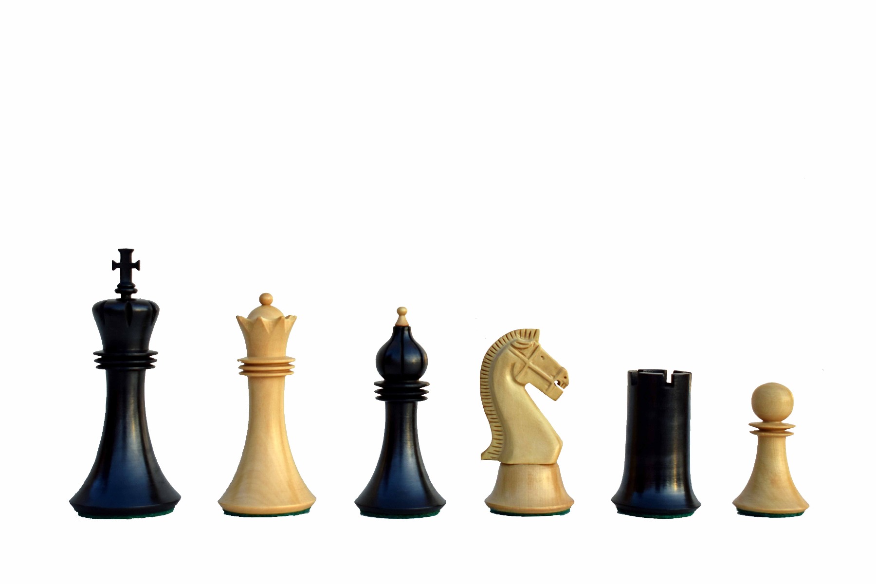 Forever Chessmen Series chess pieces <br> Boxwood & Ebonized <br> 3.5" King-0 Forever Chessmen Series chess pieces Boxwood & Ebonized 3.5" King-0
