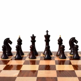 Forever Chessmen Series chess pieces Boxwood & Rosewood 3.5" King-7485